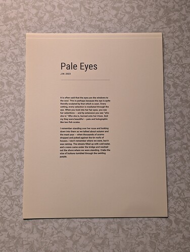 pale eyes